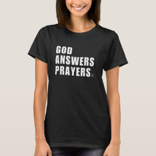 Camiseta Dios contesta oraciones Hombres Cristianos Mujeres