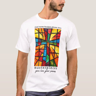 Camiseta Dios convierte las piezas rotas en obras maestras