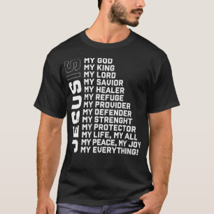 Camiseta Dios Creyente Regalo Jesús Cristiano Jesús Defenso