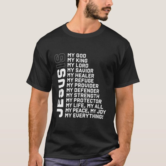 Camiseta Dios Creyente Regalo Jesús Cristiano Jesús Defenso (Anverso)