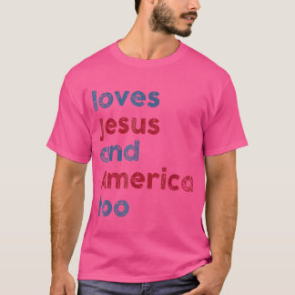 Camiseta Dios Cristiano 4 De Julio Ama A Jesús Y A Estados