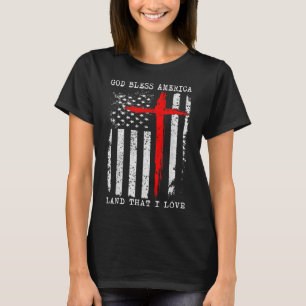 Camiseta Dios cristiano estadounidense bendiga a Estados Un