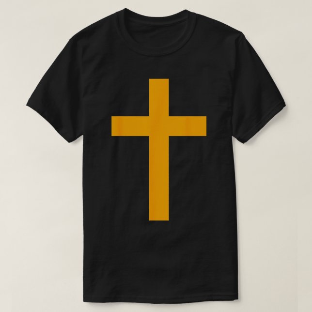 Camiseta Dios cristiano Jesús Naranja cruzado (Diseño del anverso)