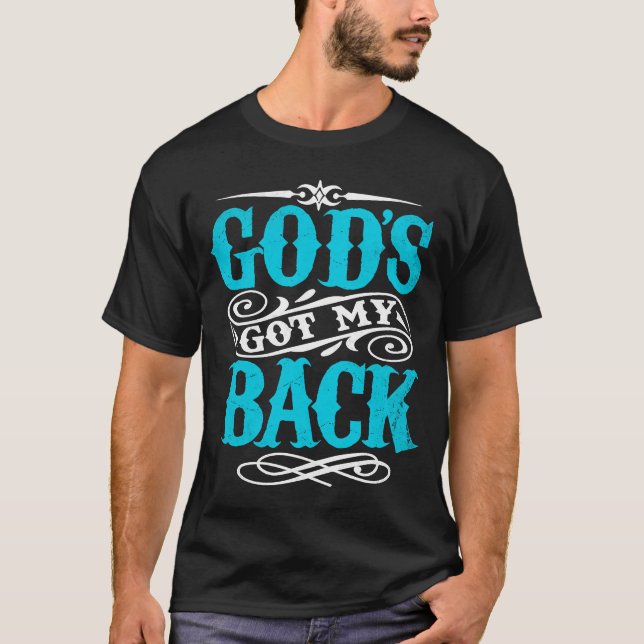 Camiseta Dios cristiano tiene mi espalda cristiano Jesús ho (Anverso)