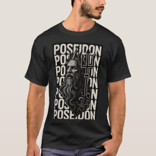 Camiseta Dios de diseño griego Poseidon