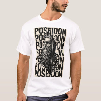 Camiseta Dios de diseño griego Poseidon