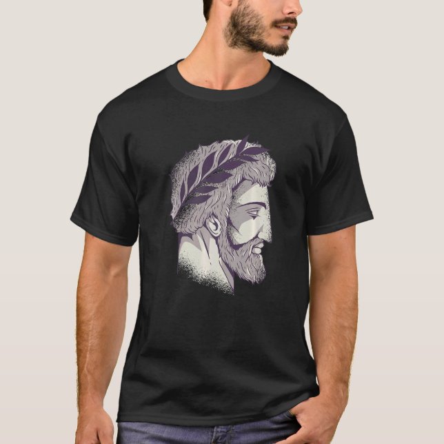 Camiseta Dios de la cabeza romana del Monte Olimpo (Anverso)