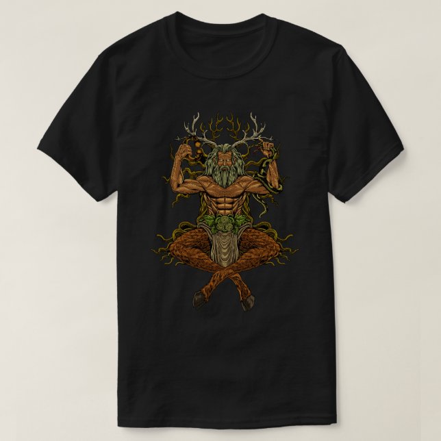 Camiseta Dios de la mitología celta Cernunnos (Diseño del anverso)