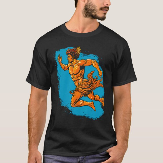 Camiseta Dios de la mitología griega de la velocidad 1 (Anverso)