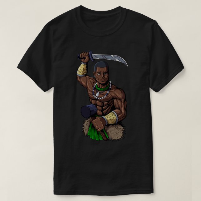 Camiseta Dios de la religión yoruba Ogun (Diseño del anverso)