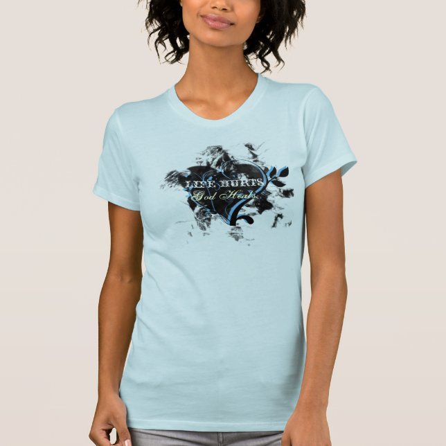 Camiseta Dios de los daños de la vida cura, (Anverso)