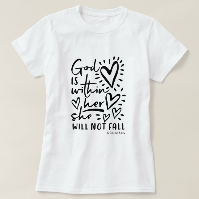 Camiseta Dios del 46:5 del salmo está dentro de ella (Diseño del anverso)