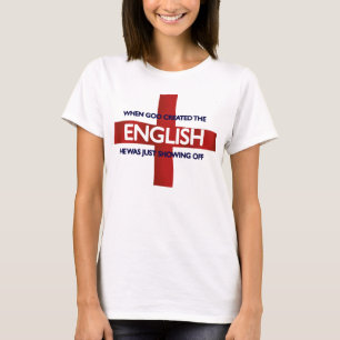 Camiseta Dios del día de San Jorge del inglés creado