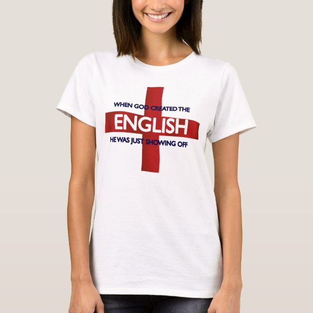 Camiseta Dios del día de San Jorge del inglés creado (Anverso)