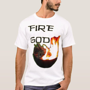 Camiseta Dios del fuego, amo de la parrilla del Bbq