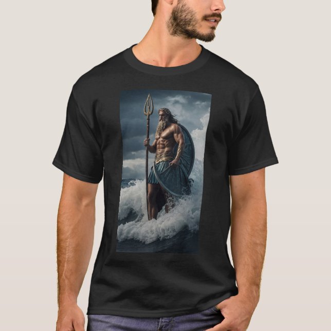 Camiseta Dios del Mar de Poseidón - Mitología griega (Anverso)