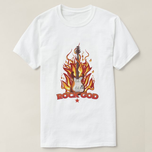 Camiseta Dios del Rock (Diseño del anverso)