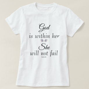 Camiseta Dios Dentro De Ella, No Fracasará El Salmo