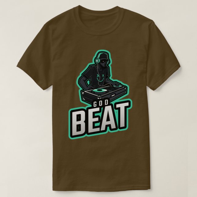 Camiseta Dios derrota a la música electrónica Techno (Diseño del anverso)