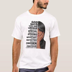 Camiseta Dios dice a Michelle Obama Mujeres Historia Mes Am