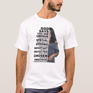 Camiseta Dios dice a Michelle Obama Mujeres Historia Mes Am