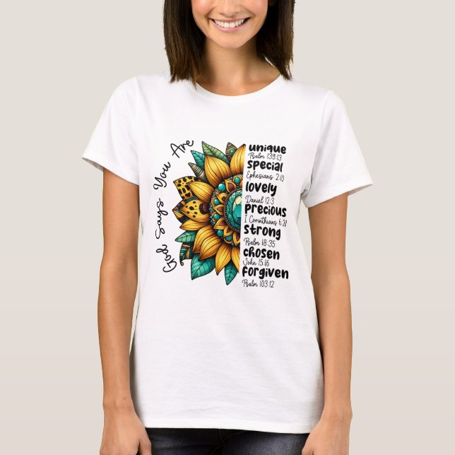 Camiseta Dios dice que eres (Anverso)