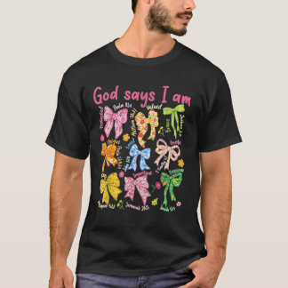Camiseta Dios dice que eres la Biblia Cristiana de la Bola 