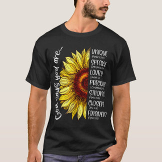 Camiseta Dios dice que eres versos de la Biblia cristiana d