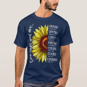 Camiseta Dios dice que eres versos de la Biblia cristiana d