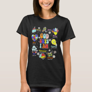 Camiseta Dios dice que soy autismo Conciencia, sé cristiano