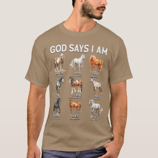 Camiseta Dios dice que soy caballo cristiana niña adolescen