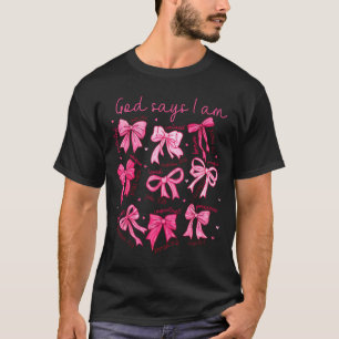 Camiseta Dios dice que soy chica cristiana adolescente muje