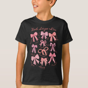 Camiseta Dios Dice Que Soy Coqueta Lazo Cristiano Jesús Oto