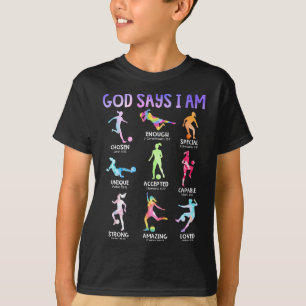 Camiseta Dios dice que soy cristiano Chicas adolescentes fú