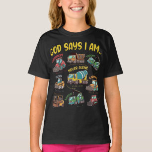 Camiseta Dios Dice Que Soy... Fe de la Construcción