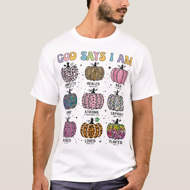 Camiseta Dios dice que soy la cosecha de otoño gracias (Anverso)