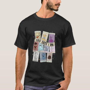 Camiseta Dios dice que soy la tarjeta Tarot de los Navidade