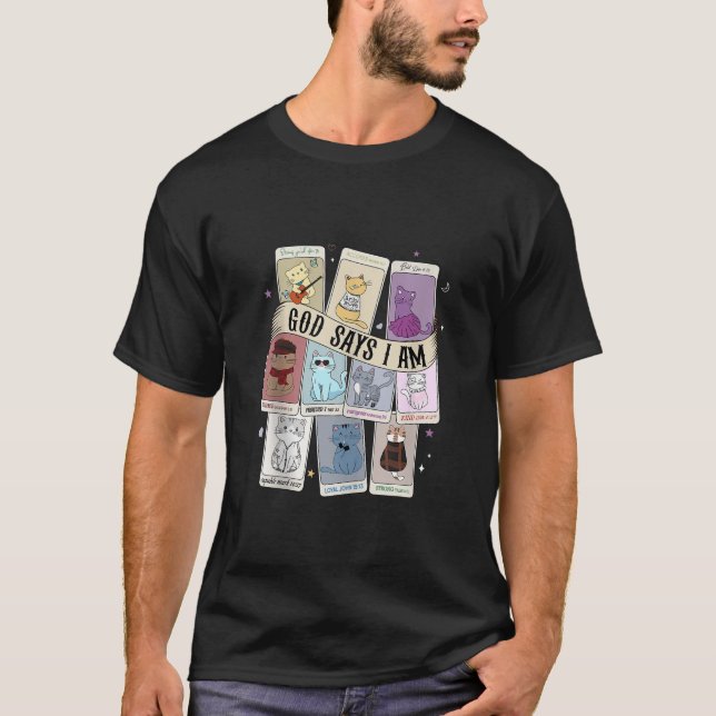 Camiseta Dios dice que soy la tarjeta Tarot de los Navidade (Anverso)