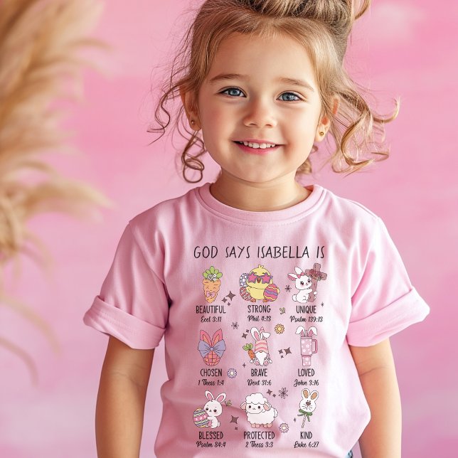 Camiseta Dios dice que soy Pascua personalizada (Subido por el creador)