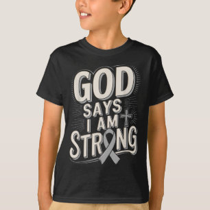Camiseta Dios dice que soy un sobreviviente fuerte de la di