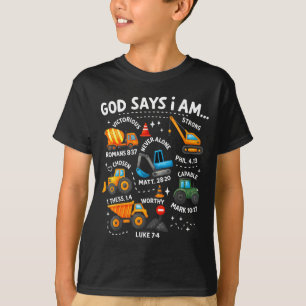 Camiseta Dios dice que soy versículos de la Biblia cristian