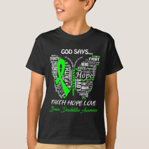 Camiseta Dios diga Fe Esperanza Amar las Discapacidades Cer