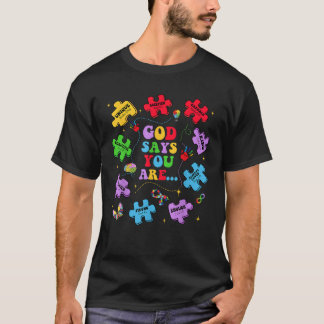Camiseta Dios diga que eres autista cristiano Jesús Biblia 