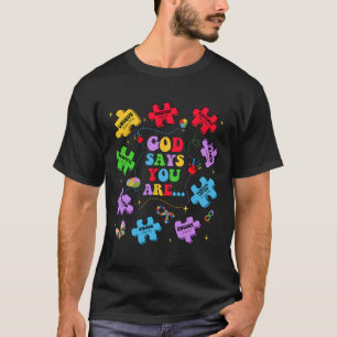 Camiseta Dios diga que eres autista cristiano Jesús Biblia