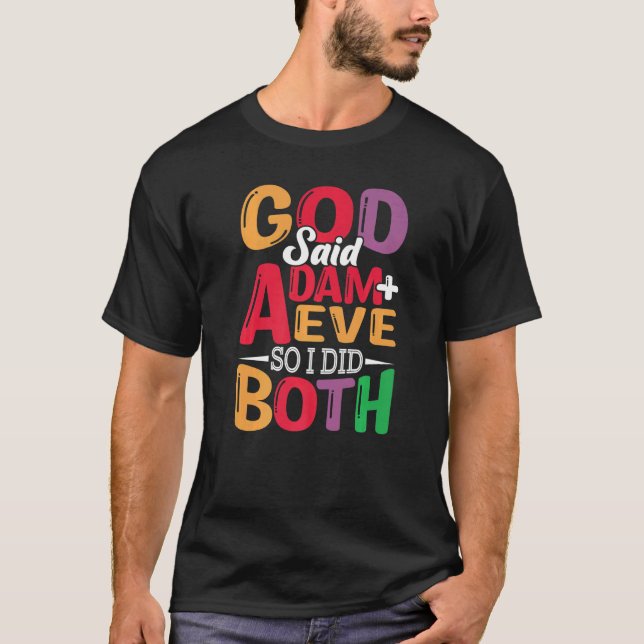 Camiseta Dios Dijo Adam + Eve Así Que Hice Ambas Bicicletas (Anverso)