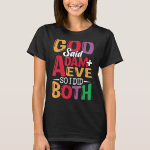 Camiseta Dios Dijo Adam + Eve Así Que Hice Ambas Bicicletas