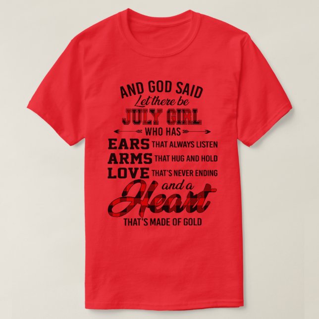 Camiseta Dios Dijo Que Haya Un Chica De Julio Que Tenga Bra (Diseño del anverso)
