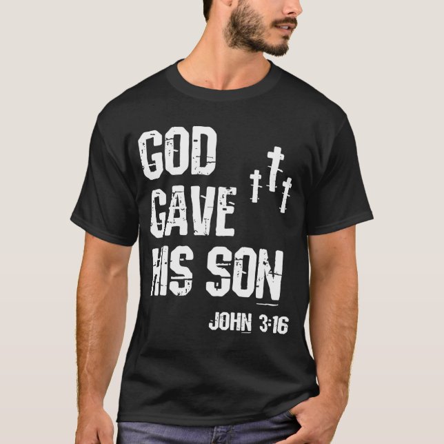 Camiseta Dios dio a su hijo Juan 316 Pascua Jesucristo Resu (Anverso)