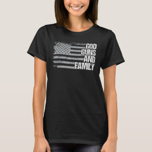 Camiseta Dios dispara a la familia 2ª enmienda Papá Abuelo 