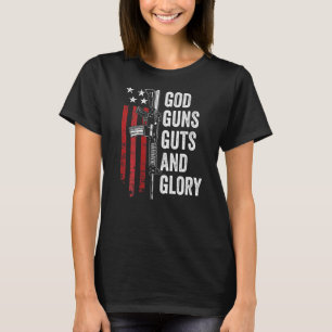 Camiseta Dios dispara a la gloria Bandera Patriótica Estado